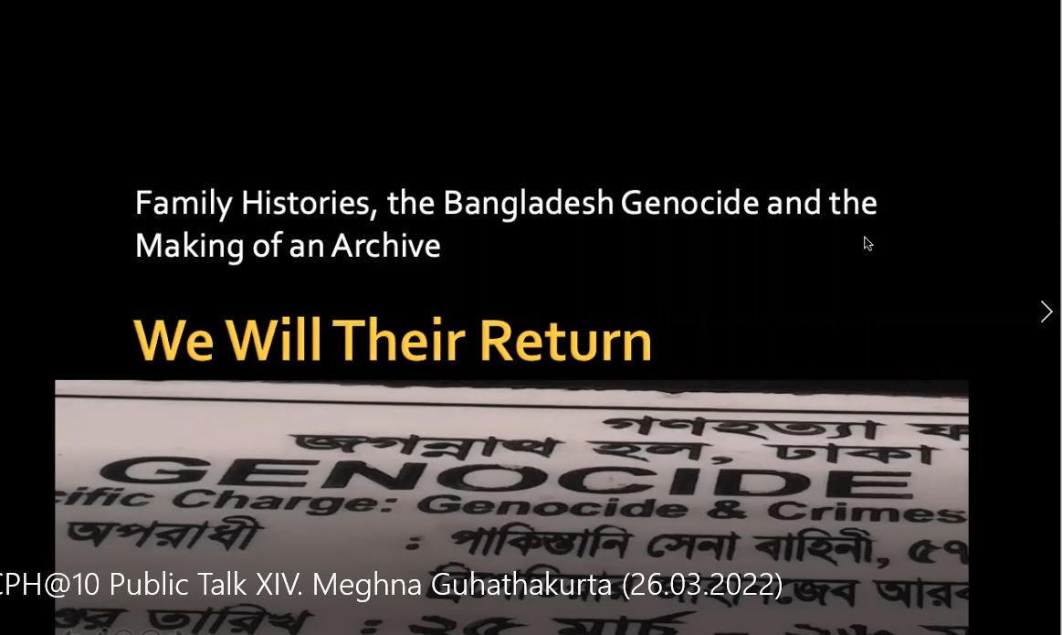 Meghna Guhathakurta on Bangladesh Genocide
