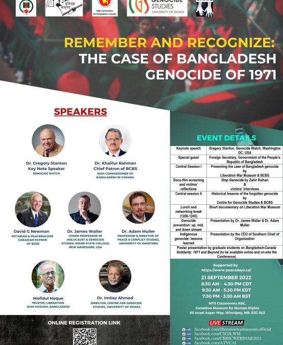 21st September genocide remembrance event